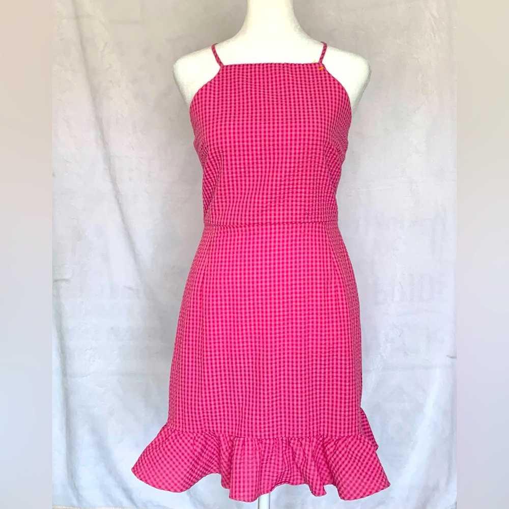 Narrated Barbiecore Gingham Dress Size XS